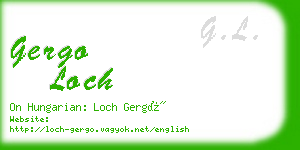 gergo loch business card